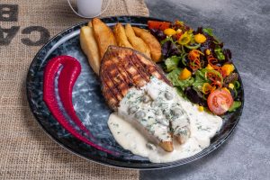 Grilled Salmon With Mediterranean Sauce (NEW)